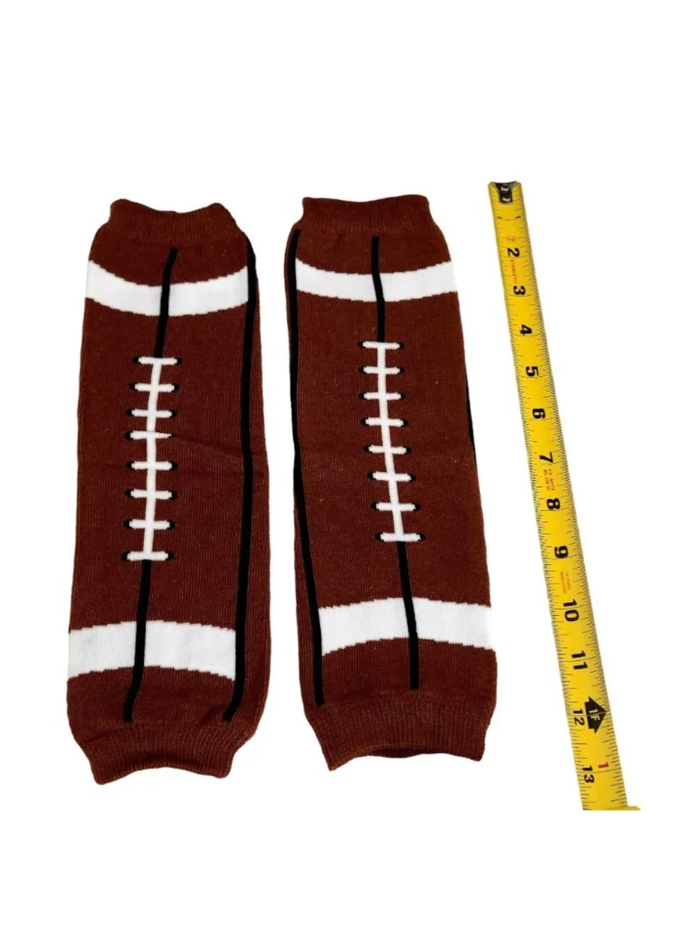 Beanie Hat Football Set Crochet Cap Leg Warmers Leggings Baby Boy Girl Knit New